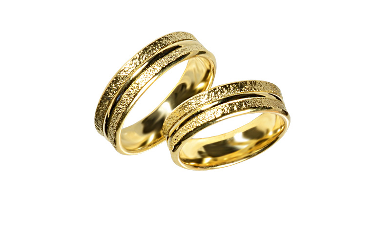 05370+05371-wedding rings, gold 750